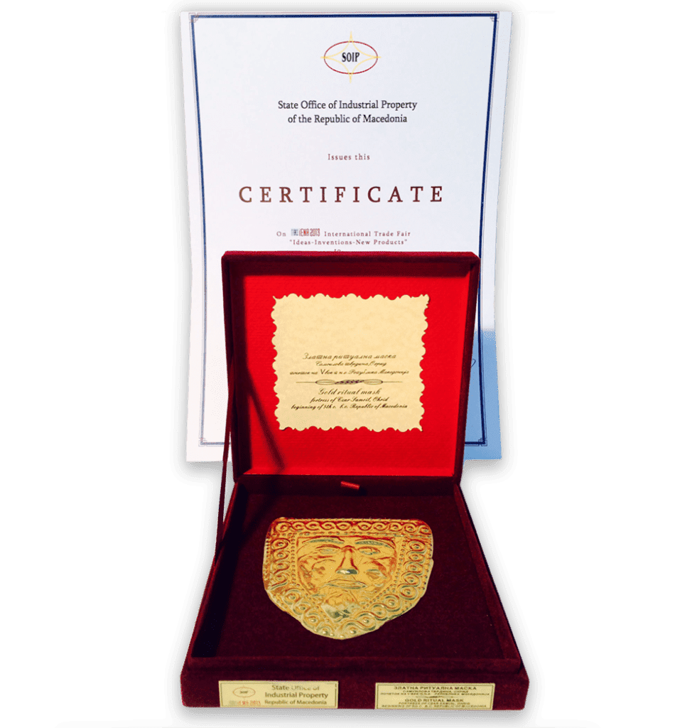 Nuremberg-Germany-GOLD-MASK-with-special-acknowledgment-and-CERTIFICATE